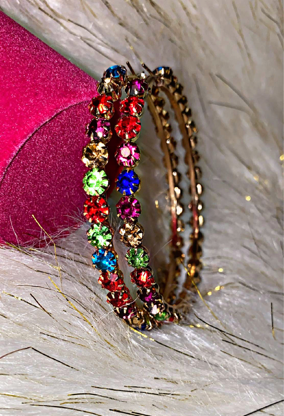 Colorful Pretty Girl Hoops